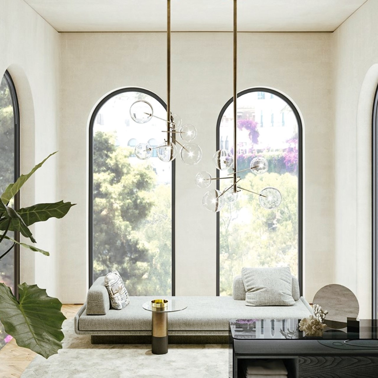 lampadari e porte ad arco 